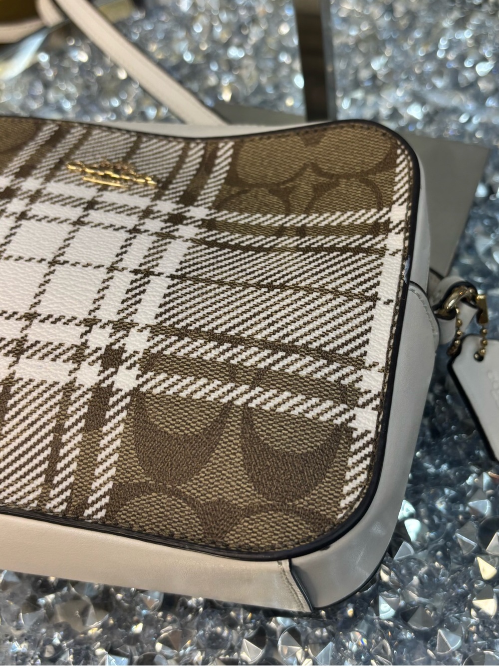 Coach 2021 Mini Camera in Hunting Fishing Plaid Print EUC - Picture 12 of 14